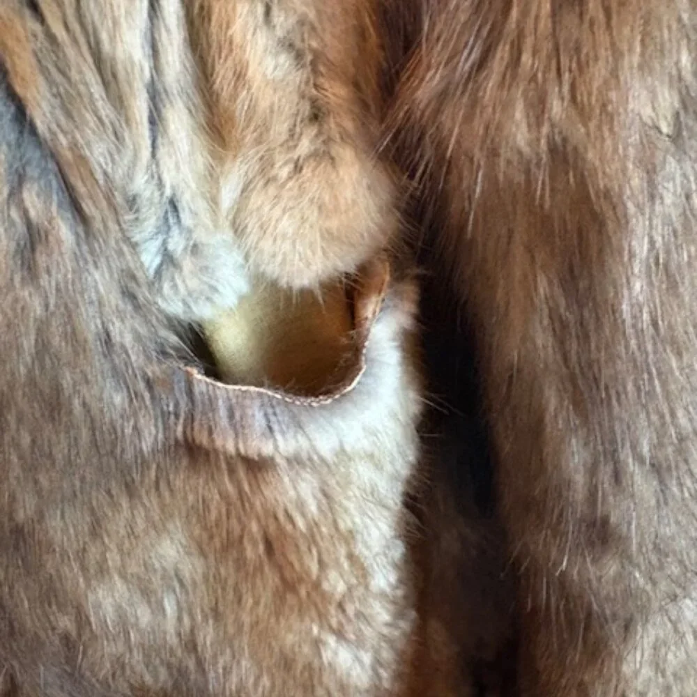 Vintage Beige Fur Coat - Picture 8 of 9